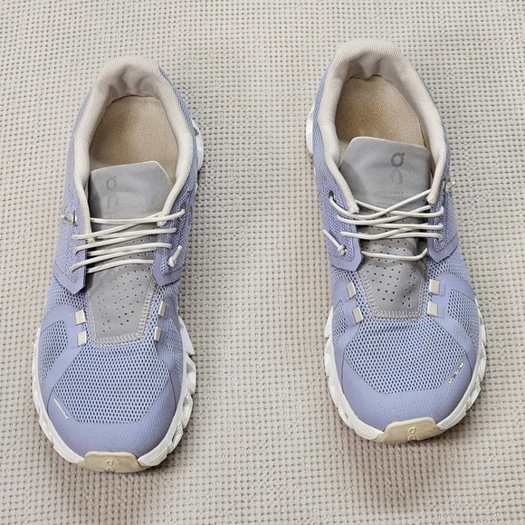 On Cloud 5 Lavender Gray Running Shoes Womens Sneakers Low Top Mesh Size 9 - Picture 4 of 9